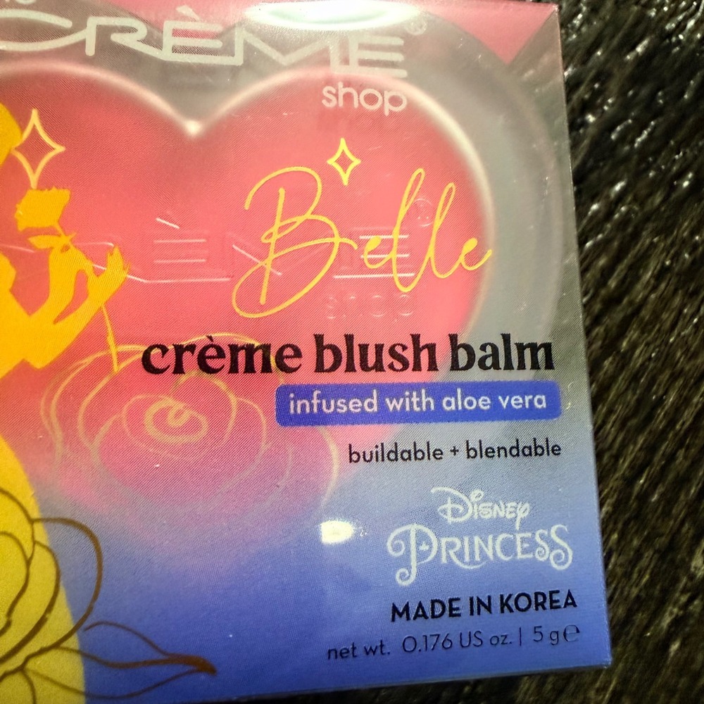 The Crème Shop Blush Balm Disney Belle Enchanted Rose Pink Cream Makeup New